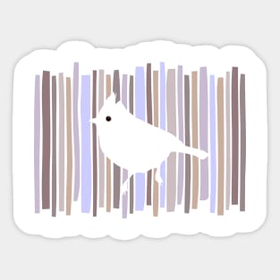 Cute Bird Silhouette Periwinkle Sticker